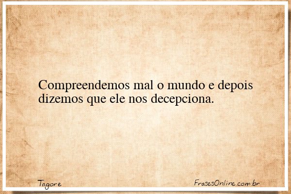 Frase de Tagore