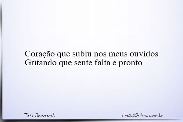 Frase de Tati Bernardi
