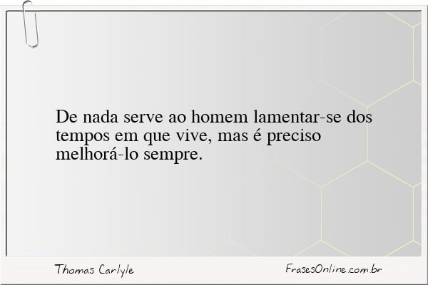 Frase de Thomas Carlyle