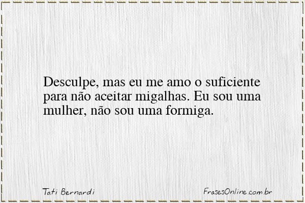 Frase de Tati Bernardi