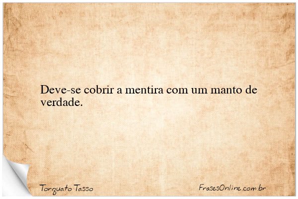 Frase de Torquato Tasso