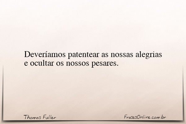 Frase de Thomas Fuller