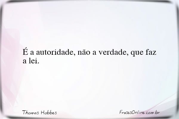 Frase de Thomas Hobbes