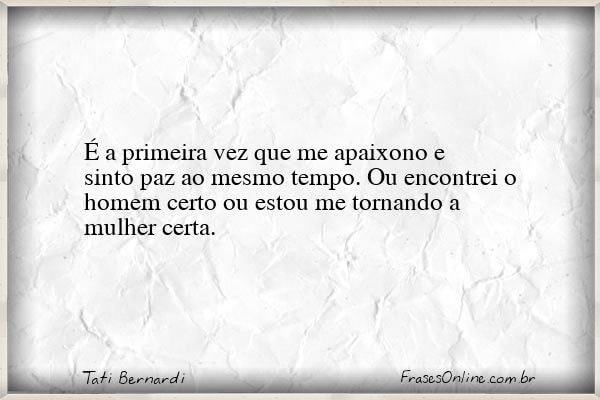 Frase de Tati Bernardi