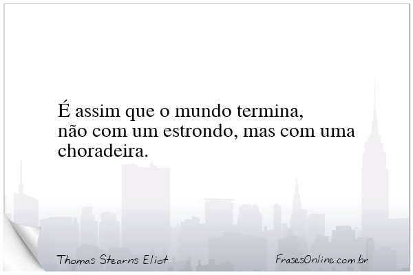 Frase de Thomas Stearns Eliot