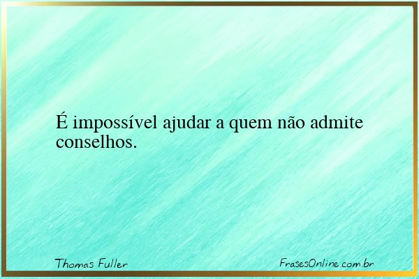 Frase de Thomas Fuller