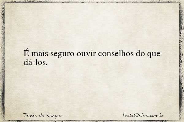 Frase de Tomás de Kempis