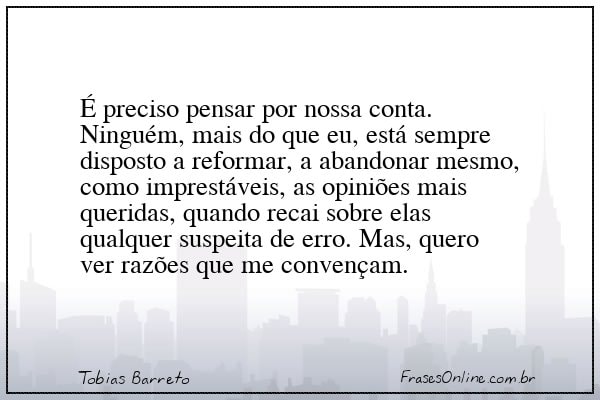 Frase de Tobias Barreto