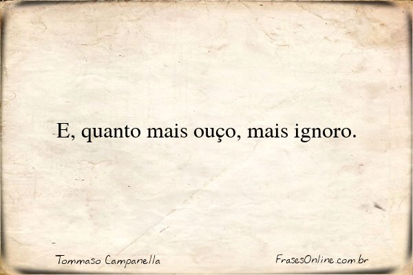 Frase de Tommaso Campanella