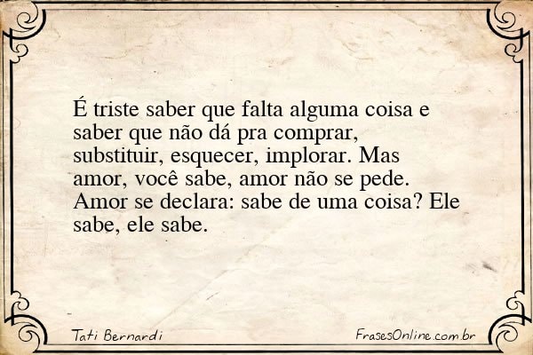 Frase de Tati Bernardi