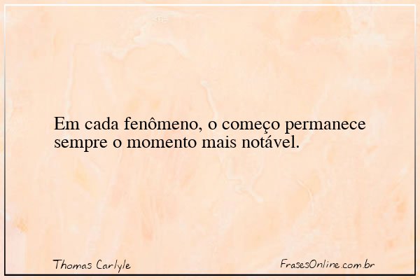 Frase de Thomas Carlyle