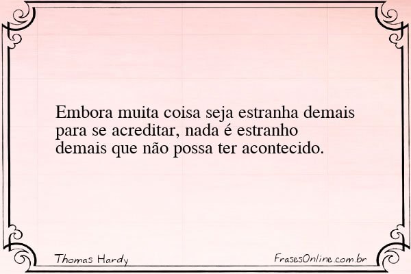 Frase de Thomas Hardy