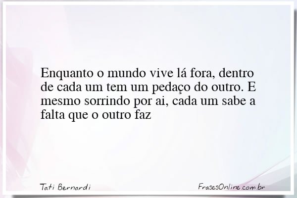 Frase de Tati Bernardi