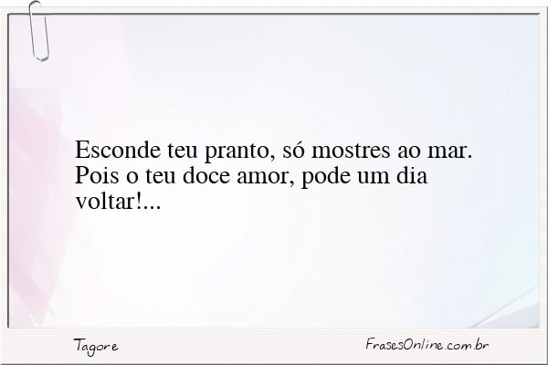Frase de Tagore