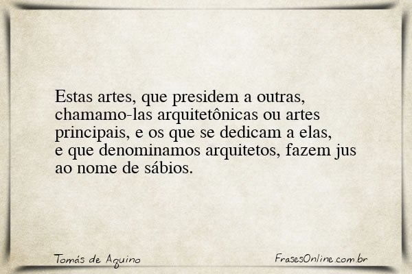 Frase de Tomás de Aquino