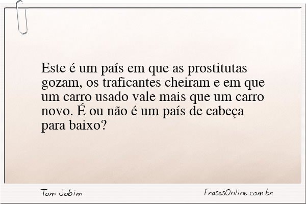 Frase de Tom Jobim