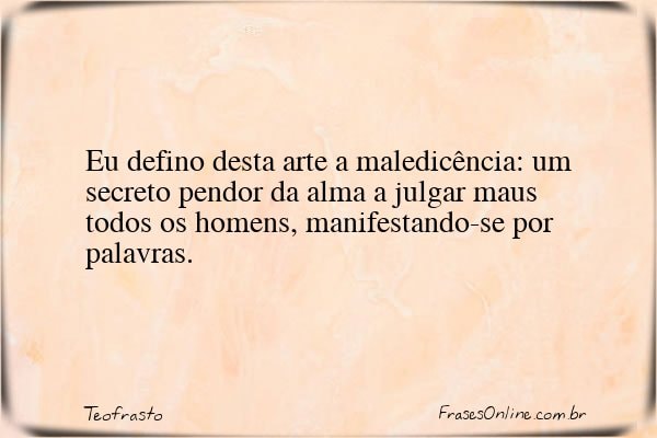 Frase de Teofrasto