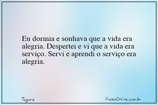 Frase de Tagore