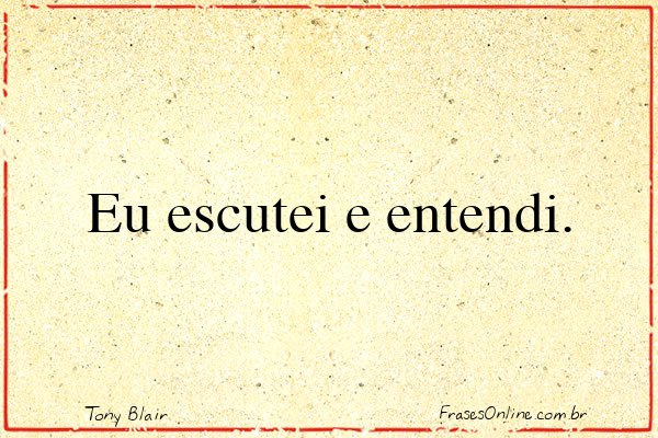 Frase de Tony Blair