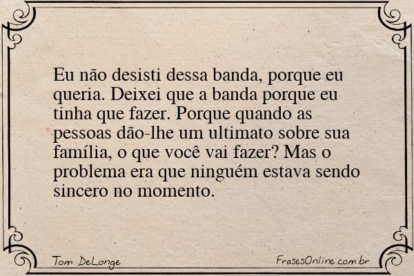 Frase de Tom DeLonge