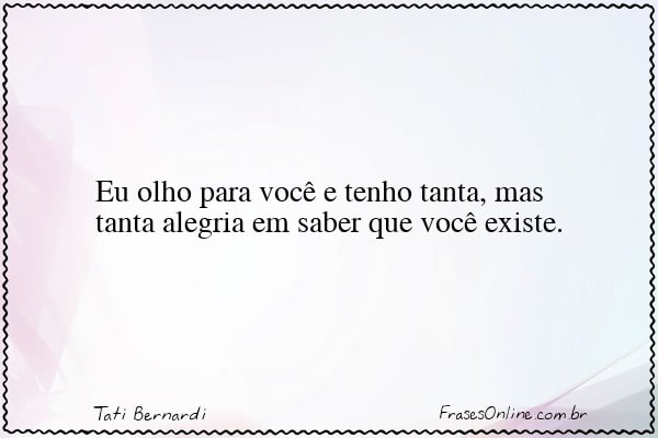 Frase de Tati Bernardi