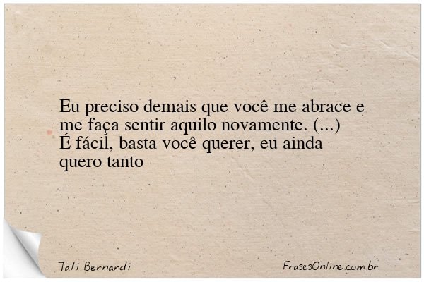 Frase de Tati Bernardi