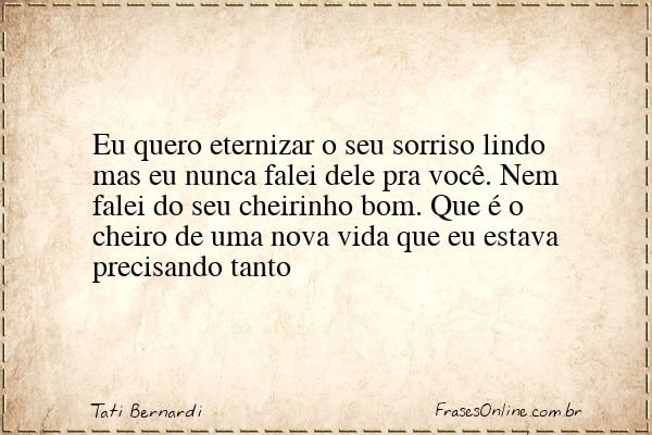 Frase de Tati Bernardi