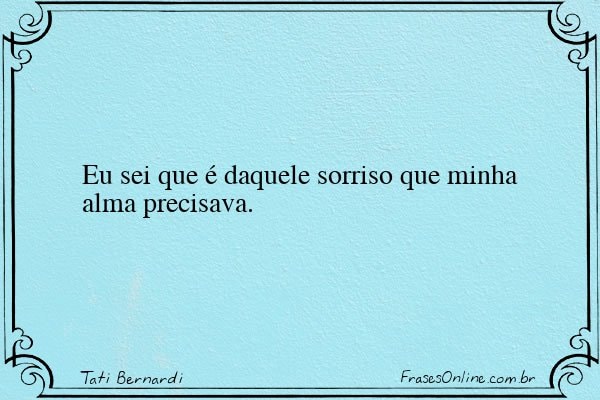 Frase de Tati Bernardi