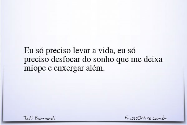 Frase de Tati Bernardi