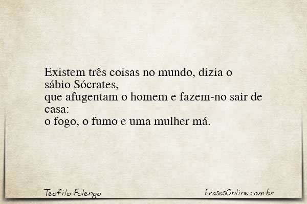 Frase de Teofilo Folengo