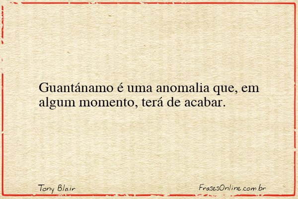Frase de Tony Blair