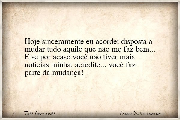 Frase de Tati Bernardi