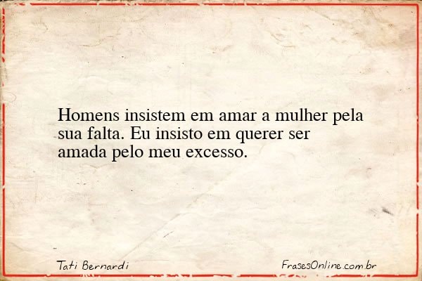 Frase de Tati Bernardi