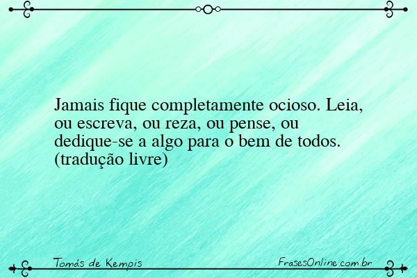 Frase de Tomás de Kempis