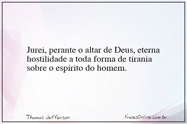 Frase de Thomas Jefferson