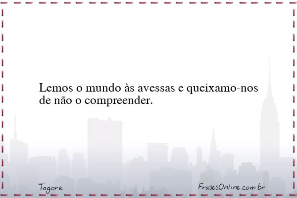 Frase de Tagore
