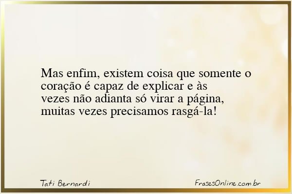 Frase de Tati Bernardi