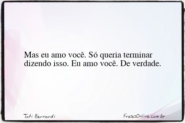 Frase de Tati Bernardi