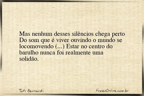 Frase de Tati Bernardi