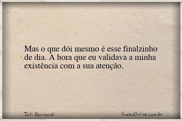 Frase de Tati Bernardi