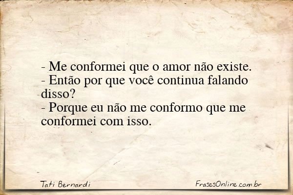 Frase de Tati Bernardi