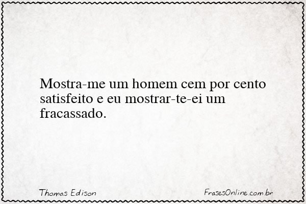 Frase de Thomas Edison