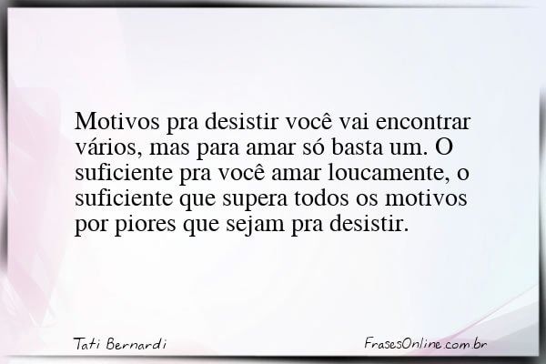 Frase de Tati Bernardi