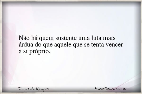 Frase de Tomás de Kempis