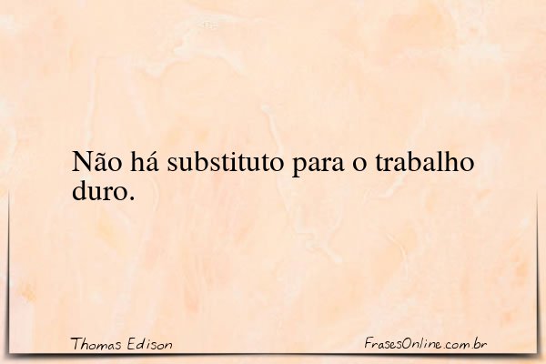 Frase de Thomas Edison