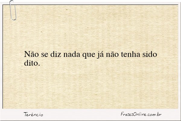 Frase de Terêncio