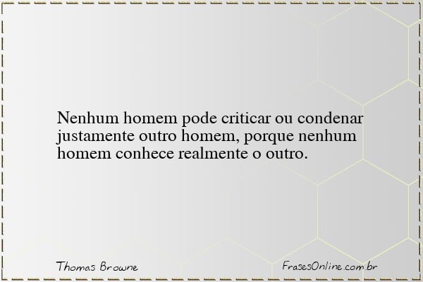 Frase de Thomas Browne