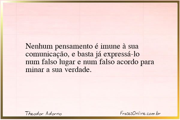 Frase de Theodor Adorno