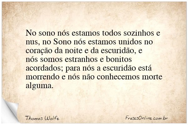 Frase de Thomas Wolfe