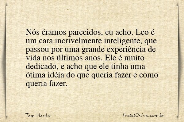 Frase de Tom Hanks